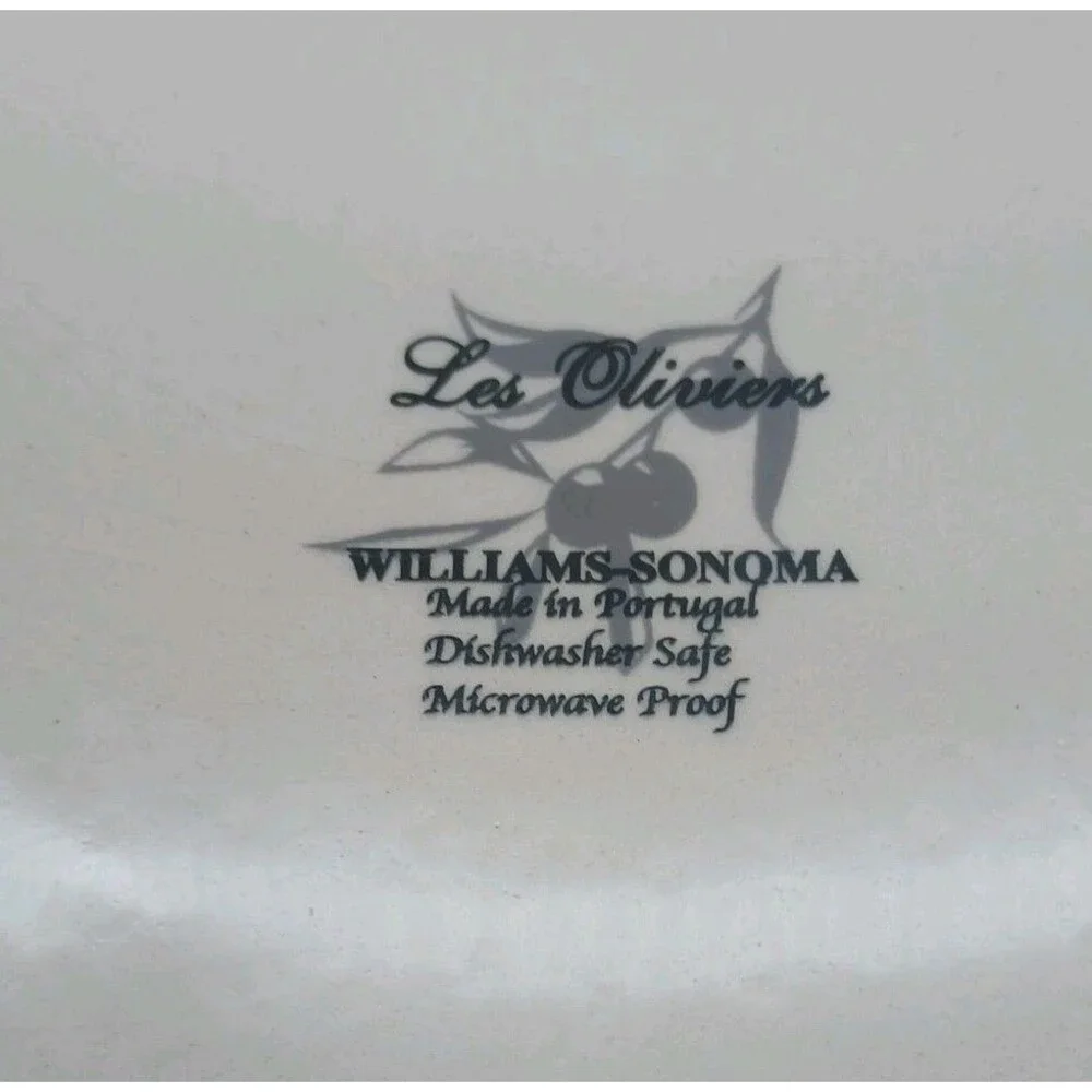 Williams Sonoma Les Oliviers 9.5” Pasta Olive Dish Bowl Portugal